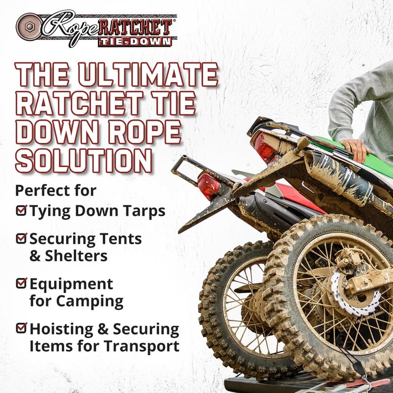 Rope Ratchet حبل السقاطة 1/4 بوصة قابل للتعديل حبل شماعات للخيمة والمظلة التعادل داون التخييم والقوارب قفل نظام البكرة الثقيلة الأشرطة السقاطة لرسو القوارب تنمو الشماعات الخفيفة - سعة 8 '150 رطل - Image 4
